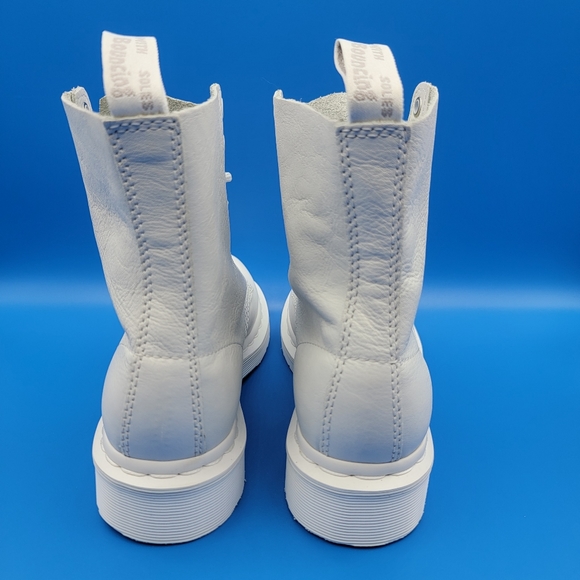 Dr Martens Pascal Mono White 1460 Boots Women’s Size 6 Leather Doc Martens New - Picture 4 of 9